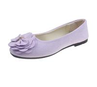 Basket Femme Basket Femme Orthopedique Confortable Women's Flat Shoes Spring Summer and Autumn Lightweight Suede Round Toe Shallow Mouth Soft Bottom Bow Single Shoes Daily Rose Vif 34