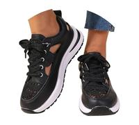 Basket Femme Chaussures De Course Léger Respirantes Baskets Mesh Antidérapant Chaussures De Marche À Lacets-Coussin Décontracté Sneakers pour Fitness Gym Gym Jogging