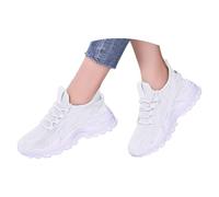 Basket Femme Chaussures De Course Légère Air Respirant Sneakers en Maille Antidérapante Chaussures De Sport À Lacets-Coussin Décontracté Sneaker pour Tennis Jogging Running Sports