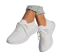 Basket Femme Chaussures De Running Légères Respirantes Baskets Mesh Antidérapante Chaussures De Marche À Lacets-Coussin Décontractée Sneakers pour Jogging Fitness Gym Outdoor