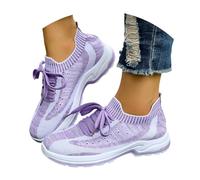 Basket Femme Chaussures De Sport Léger Air Respirant Sneakers Mesh Antidérapantes Chaussures De Running À Lacets-Coussin Décontracté Sneaker pour Athlétisme Fitness Gym Running