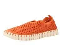 Ilse Jacobsen HORNBÆK | Chaussures Plates pour Femmes | Sneaker à Enfiler en Microfibre recyclée et Semelle en Caoutchouc Naturel antidérapant | Tulip3275 | Orange | 39