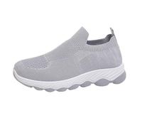 Basket Femme Respirantes Chaussures De Running Printemps Et D'Été Neuves Décontractées Confortables Pour Personnes Âgées Style Sport Marche Tendance Antiderapante Basquette Course Basquettes Grey 36