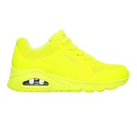 Basket Femme - Skechers - UNO NIGHT SHADES - Jaune Fluo - Lacets - Semelle Air Cooled 39