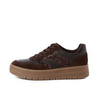 Basket Femme - TAMARIS - Cuir - Marron - Lacets - Semelle Amovible 38