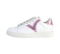 Victoria Basket Basse Madrid Effet Cuir & Pièces Métallisées en Contraste 1258202 pour Femme Rosa 38