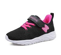 Basket Fille Chaussure de Course Fille Sports Running Fitness Enfant Sneakers Respirant pour Fille 33 EU,Noir