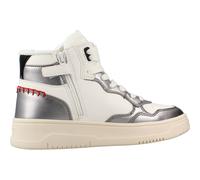 Geox J Lestrella Girl Baskets pour Fille Argenté/Blanc Taille 34 EU, DK Silver White, 34 EU