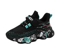 Basket Garcon Chaussure Enfant garçon en Bas âge, athlétiques Garçons Filles Léger Mode Respire Chaussures Décontractées de Confortable Sneakers Antidérapantes Taille 29-38 (Blue, 35.5 Big Kids)
