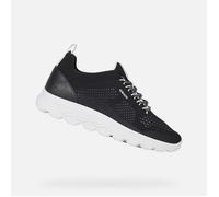 Basket Geox Spherica - Femme - Noir - Lacets - Textile - Compensé 41