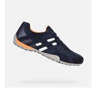 Basket Geox U Snake L - Homme - Dark Grey/Off White - Nubuck - Confort exceptionnel 43