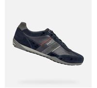 Geox Homme U Wells C Sneakers, Navy/Dk Burgundy, 41 EU