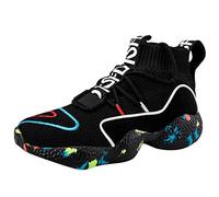 Basket High-Top Homme Légère Chaussures De Course Running Mode Confortable Respirantes Fashion Casual Air Cushion Hip-hop Sneakers Noir