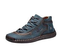 Basket Homme en Cuir Antidérapantes Sneakers Chaussures De Casual Plates Légères Running Tennis Outdoor Sneakers Chaussures De Marche Homme Confortables Respirantes Tennis Bleu 43
