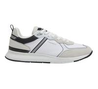 Basket Homme H-Runner Tech Sport - HACKETT - Blanc - Cuir - Lacets - Détails réfléchissants 40