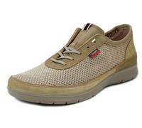 Basket Homme - LUISETTI - Beige - Cuir et Textile - Lacets 41