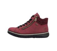 Basket Montante à Lacets Rieker - Rouge - Femme - Lacets - Plat - Synthétique 39