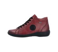 Basket Montante Femme - REMONTE Kostau - Cuir Rouge Combi - Fermeture à Lacets/Zip