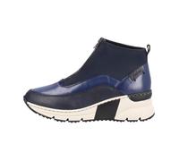Basket Montante Femme - RIEKER Wildebuk - Bleu - Fermeture à Zip - Talon Compensé 38