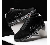 Basket montante homme - FUNMOON - Cuir - Lacets - Noir 44