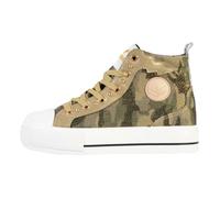 Basket montante - KAPORAL - Tattoo - Kaki - Semelle plateforme - Style militaire 39