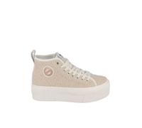 Basket montante plateforme IRON MID SIDE SHAUN Blanc - NO NAME - Femme - Plateau - Lacets - Textile 40