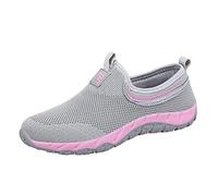 Basket Orthopedique Femme Chaussure de Sport Mode Couples 'New Spring Flying Knit Casual Chaussures de Sport pour Les Personnes D'Âge Moyen Et Les Chaussures Respirantes Femme Baskets (Pink,38)