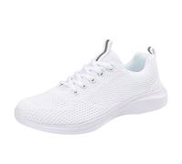 Basket Orthopédique Femme Pieds Larges Chaussure de Sport Femmes Chaussures de Sport Couleur Unie Quatre Saisons Chaussures Nouveau Modèle Respirant Confortable Plat À Lacets Basket Marche Sneakers