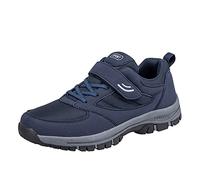 Basket Orthopédiques Homme Chaussures sans Lacets Ni Scratch Chaussure Hommes Travail Légères Multisport Outdoor Foot Randonnée Chaussures Marche Bateau Tennis pour Hommes Baskets Bleu Foncé 45