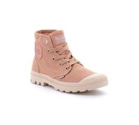 Basket PALLADIUM PAMPA HI en toile rose brick pour homme avec lacets plats 36