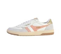 Basket Plate Cuir Gola Hawk - Blanc Rose Or 41