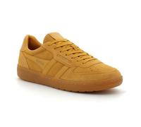 Basket pour femme en daim Gola Hawk Beige - Lacets plats - Couleur moutarde 36