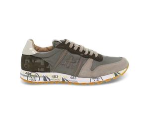 BASKET PREMIATA 2814 en chamois nylon beige vert Homme 40