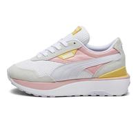 Basket Puma Cruise Rider Peony Junior - Réf. 385689-14. Couleur : Blanc, Rose, Jaune. Détails. - Tige en mesh respirant et en daim. 37