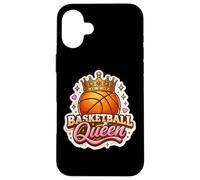 Basket Queen Girl Player Lover Woman Coach Fan Hoops Mom Coque pour iPhone 16 Plus