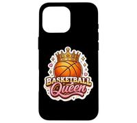 Basket Queen Girl Player Lover Woman Coach Fan Hoops Mom Coque pour iPhone 16 Pro Max