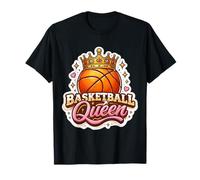 Basket Queen Girl Player Lover Woman Coach Fan Hoops Mom T-Shirt