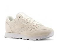 BASKET - REEBOK CL Leather Woven - Cuir - Blanc - Mixte - Adulte - Lacets - Plat 35,5