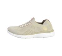 Rieker Femme Baskets M5074, Dame Baskets Basses,Semelle intérieure Amovible,Chaussures de Rue,Loisirs,Sport,Beige (Beige / 64),38 EU / 5 UK