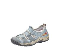 Rieker L0561-12, Sneakers Basses femme, Bleu (Adria/Heaven/Silverflower 12), 43 EU