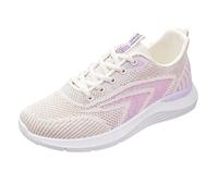 Basket Running Femme Pied Large Et Sensible 2025 Printemps Nouveau Léger Bas Souple Respirant Décontracté Étudiant Chaussures Course Avec Chaussures Sport Running Baskets Légère Minceur (Beige,40)