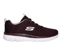 Basket SKECHERS Femme GRACEFUL GET-CONNE BURDEOS - Textile - Rouge - Lacets 36