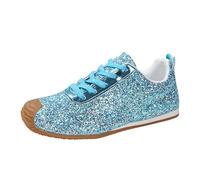 Basket Sport Femme Running,Baskets Tendance pour Femmes Danse DéContractéEs à Semelle éPaisse Et à Lacets à Paillettes pour Un Usage Quotidien Et Les FêTes Chaussures De Marche Confortables