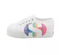 Basket Superga - SUPERGA - 2790-COTW PRINTED LOGOGLITTER - Plateau - Femme - Blanc multicolore 36
