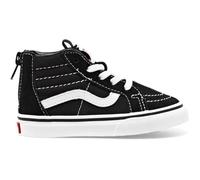 Basket Vans SK8-HI ZIP Bébé - Noir/Blanc - Tige en cuir suède et textile - Fermeture zippée 21,5
