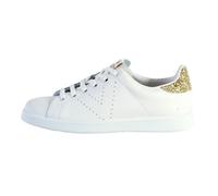 Basket - VICTORIA - 112510 - Cuir - Lacets - Blanc-or 40