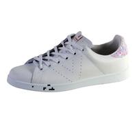 Victoria Basket Basse Tenis Cuir & Arrière Pailleté & Logo Perforé 1125104 pour Femme Grosella 36