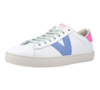 Victoria Basket Basse Berlin Cuir & Pièces Fluo & Lacets Colorés en Contraste 1126171 pour Femme CHICLE 36