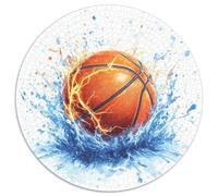 Basketball 1000 Piece Puzzle Rond, pour Enfants Adult De Forme Irrégulière, Unique Jigsaw pour La Famille Amis 12 Ans De Qualité Supérieure 1000pcs (67.5x67.5cm)
