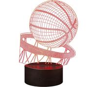 Basketball 3D Night Light, 16 Color Changes Remote Control For Kids' Room Home Led Desk Lamp Decor, Christmas Birthday Gifts For Boy Girls Basketball Lover